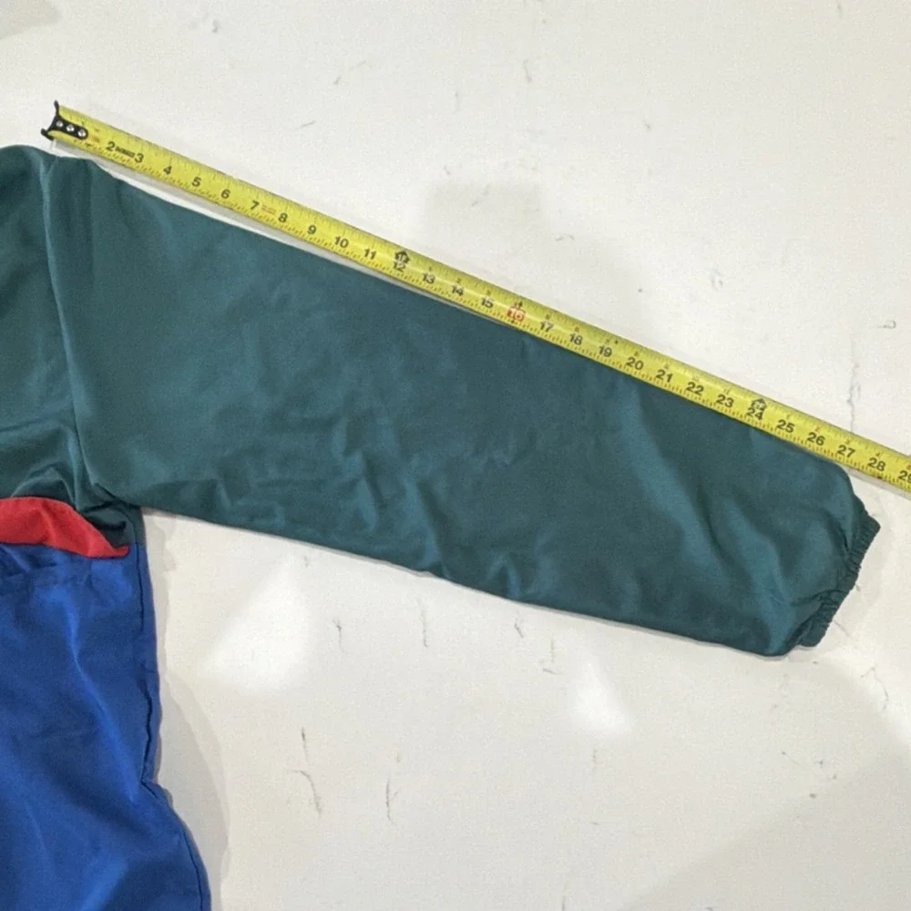VTG‎ BLACKJACK 1999 USA Colorblock Hooded Windbreaker Jacket XL Vintage Y2K